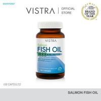 ราคา Vistra Salmon Fish Oil 1000mg Plus Vitamin E วิสทร้า น้ำมันปลาแซลมอน 1000 มก ผสมวิตามินอี 100 เม็ด (8014589)