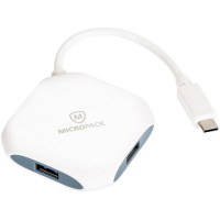 ราคา MICROPACK USB-C to 4 Ports USB-A Hub Flash Lite White (MDC-4A) (056658)