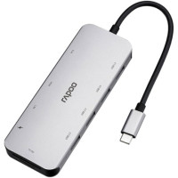 ราคา Rapoo Type-C Multi function Adapter อแดปเตอร์ 10 in 1 รุ่น XD200C