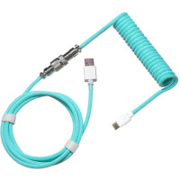 ราคา Cooler Master Coiled Keyboard Cable Pastel Cyan (KB-CCZ1) (064891)