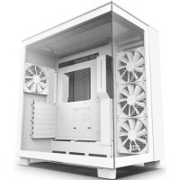 ราคา NZXT H9 Flow Dual-Chamber Mid Tower Airflow Case fits ATX with Tempered Glass White (CM-H91FW-01) (066043)
