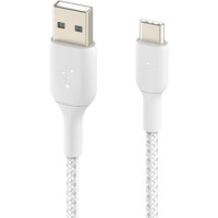 ราคา Belkin BoostCharge Braided USB-C to USB-A Cable 15 cm White (CAB002bt0MWH) (057596)