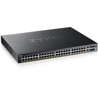 ราคา ZyXEL 48-Port GbE L3 Access PoE+ Switch with 6 10G Uplink (XGS2220-54HP) (066585)
