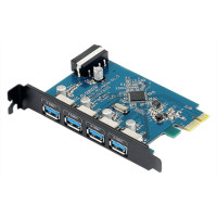 ราคา Orico 4 Ports USB 3.0 PCI-E Express Card (PVU3-4P-BK) (013448)
