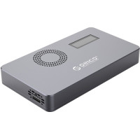 ราคา Orico M.2 NVME SSD Enclosure Self-Cooling SSD Case With Digital Screen Grey (M2PX-C3) (054190)