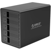 ราคา Orico 3.5" 5-Bay External Hard Drive Enclosure with RAID Black (9558RU3) (067220)