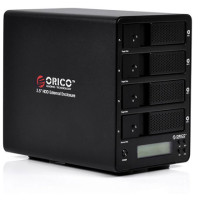 ราคา Orico 4 Bays 3.5" Hard Drive Enclosure RAID USB 3.0+eSATA Black (9548RUS3-C) (032622)