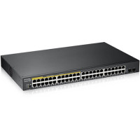 ราคา ZyXEL 48-Port GbE Smart Managed PoE Switch with GbE Uplink (GS1900-48HPV2) (068886)