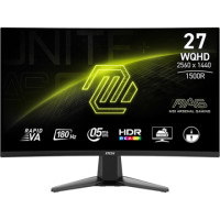 ราคา MSI 27" MAG 27CQ6F Rapid VA Curved Monitor 2560x1440 180Hz 0.5ms HDMI DP Adaptive sync (071143)