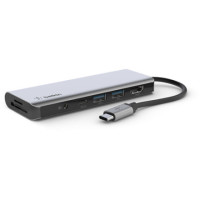 ราคา Belkin CONNECT USB-C 7-in-1 Multiport Hub Adapter Grey (AVC009btSGY) (057601)