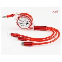 ราคา จัดส่งรวดเร็วในประเทศไทย 3 in 1 สายชาร์จเร็วแบบยืดหดได้สำหรับ iPhone Huawei Android Samsung Type C USB (17978592847)