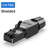 ราคา ZoeRax ตัวเชื่อมต่อ Cat6a Cat7 Cat8ปลั๊กต่อ RJ45หุ้มแจ็คป้องกันง่ายอีเทอร์เน็ตอุตสาหกรรมปลั๊กเชื่อมต่อแบบแยกส่วน RJ45 1ชิ้น (18986406353)