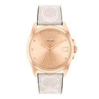 ราคา COACH GREYSON CO14504113 นาฬิกาข้อมือผู้หญิง สายหนัง สีเทา (17909447636)