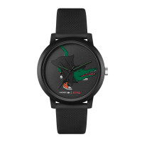 ราคา Lacoste x Netflix L 12 12 LC2011267 นาฬิกาข้อมือ ผู้ชายและผู้หญิง สีดำ (19211233883)