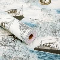 ราคา วอลเปเปอร์สติ๊กเกอร์ลายเรือ C023 (64)