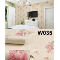 ราคา วอลเปเปอร์สติ๊กเกอร์ดอกหลุยส์พื้นครีม W035 (46)