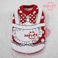 ราคา เสื้อกล้ามลูกสุนัข เสื้อหมาแมว เบอร์ 4-8 XS รอบตัว 28 cm - สีแดง (2464)