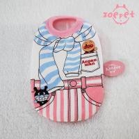ราคา เสื้อกล้ามลูกสุนัข เสื้อหมาแมว เบอร์ 4-8 XXS รอบตัว 25 cm -อันปังชมพู (2475)