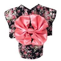 ราคา เสื้อผ้าสุนัข ชุดกิโมโนน้องหมาน้องแมว สีดำ ชุดกิโมโนสุนัข ไซต์ XS รอบตัว 27 cm (1598)