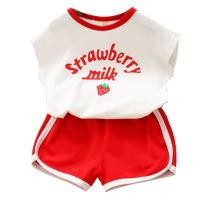 ราคา เซท เสื้อยืดแขนสั้น กางเกงขาสั้น Strawberry Milk (2477)