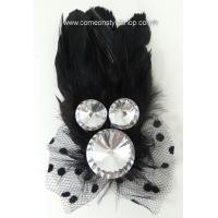 ราคา เข็มกลัดแฟชั่น เกาหลี หรือกิ๊บติดผม ประดับขนนก คริสตัล Feather Brooch or Hair Clip (79)