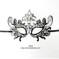 ราคา หน้ากากแฟนซี หน้ากากปาร์ตี้ หน้ากากโลหะครึ่งหน้า สีเทาดำ Fancy Mask, Masquerade Mask, Princess Laser Cut Mask (Dark Metal) M028 (154)