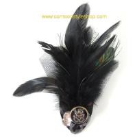 ราคา เข็มกลัดขนนก แนวเกาหลี หรือกิ๊บติดผม ประดับคริสตัล Feather Brooch or Hair Clip (76)