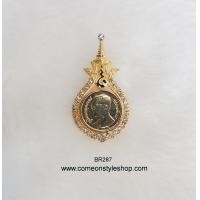 ราคา เข็มกลัดเหรียญในหลวงรัชกาลที่ 9 เข็มกลัดเหรียญ ร.9 เข็มกลัดไว้อาลัย BR287 (582)