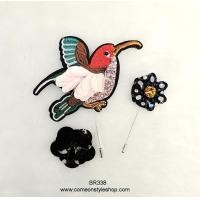 ราคา เซตเข็มกลัด เซตพินติดเสื้อ กระเป๋า หมวก ปักเลื่อม งานคุณภาพ 3 ชิ้น Pin Brooch collection set made with good quality BR338 (825)
