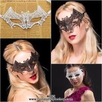 ราคา หน้ากากค้างคาวสาวเซ็กซี่ ผ้าลูกไม้ หน้ากากปาร์ตี้ หน้ากากออกงาน หน้ากากแฟนซี ผ้าหนา คุณภาพดี Sexy Bat Lace Costume Party Fancy Dress Ladies Masquerade Party Mask Good Quality (2สี ดำ ขาว) M065 (1201)