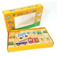 ราคา โดมิโน่กึ่งจิ๊กซอว์ไม้ 28 ชิ้น หมวดจับคู่ภาพยานพาหนะ 14 ชนิด (210)