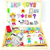 ราคา ของเล่นเสริมพัฒนาการ ของเล่นไม้ กระดานเเม่เหล็กเเละกระดานดำชุด เเต่งตัวตุ๊กตา ตัวอักษรเเละ ตัวเลข (Figure Numbers Letters) (236)