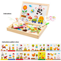 ราคา ของเล่นเสริมพัฒนาการ ของเล่น ของเล่นไม้ชุดกระดานเเม่เหล็กเเละกระดานดำชุด Happy Farm (359)