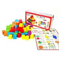ราคา บล็อคไม้ลูกบาศก์ 100 ชิ้น สอบสาธิต มีโจทย์มาในชุด (395)