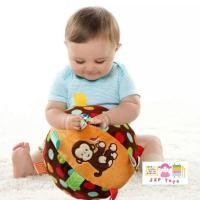 ราคา ลูกบอลชวนคลาน ผ้านุ่มนิ่ม เสริมพัฒนาการ เขย่ามีเสียง ขนาด 28 cm. (443)