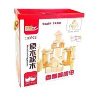 ราคา บล็อคไม้ 100ชิ้น สีไม้ธรรมชาติ (556)