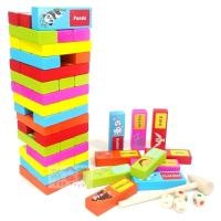 ราคา บล็อกไม้ตึกถล่มลายสัตว์พร้อมคำศัพท์ 54 ชิ้น (783)