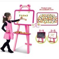 ราคา กระดาน 3 in 1 Learning Easel สีชมพูหวาน (797)