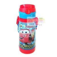 ราคา กระติกน้ำมีหลอดดูด พร้อมสายสะพาย ลายรถ น้ำเงินคาดเเดง (883)