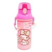 ราคา กระติกน้ำเด็ก มีสายสะพายแบบยกดื่ม + ใส่หลอดดูดได้ ลาย มายเมโลดี้ ชมพู (897)