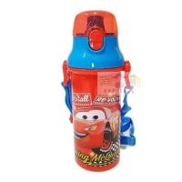 ราคา กระติกน้ำเด็ก มีสายสะพายแบบยกดื่ม + ใส่หลอดดูดได้ ลาย Cars (กระบอกเเดง) (938)