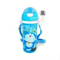 ราคา กระติกน้ำมีหลอดดูด พร้อมสายสะพาย ลายโดเรมอน สีฟ้า (ฝากลม) (949)