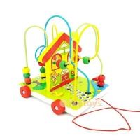 ราคา ของเล่นไม้เสริมพัฒนาการ ขดลวดพร้อมล้อลากได้ ฝึกสมาธิ (สูง 21 ซม) (1187)