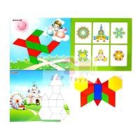 ราคา ขายส่ง 6 ชิ้น ของเล่นไม้เสริมพัฒนาการตัวต่อ tangram 250 ชิ้น (1214)