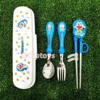 ราคา ช้อน ส้อม ตะเกียบหัดคีบสำหรับเด็ก โดเรมอน (1272)