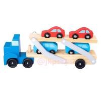 ราคา ของเล่นเสริมพัฒนาการ เซ็ตรถยก 2 ชั้น พร้อมรถไม้ 4 คัน สีน้ำเงิน (1358)