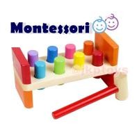 ราคา ของเล่นไม้เสริมพัฒนาการ ของเล่นค้อนทุบแท่งไม้ 8 สี (1374)