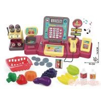 ราคา เครื่องแคชเชียร์ของเล่น ยิงบาร์โค้ดได้ คิดเลขได้ พร้อมสินค้าจำลอง (1393)