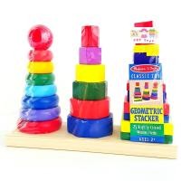 ราคา ของเล่นไม้เสริมพัฒนาการห่วงเรียงซ้อนเรขาคณิต 3 หลัก ผลิตจากวัสดุไม้ สีสันสดใส (504)