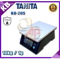 ราคา ตาชั่งดิจิตอล เครื่องชั่งดิจิตอล เครื่องชั่งกันน้ำ 10kg ความละเอียด 1g ยี่ห้อ TANITA รุ่น KD-205 ขนาดจานชั่ง 192x233mm พิกัด 10kg/1g ( MADE IN JAPAN ) (2301)